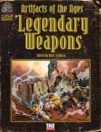 Artifacts of the Ages: Legendary Weapons. Cover Illo by Clarence Harrison.