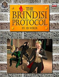 The Brindisi Protocol by JD Wiker. Cover illustration by Clarence Harrison. Cover design by Marc Schmalz