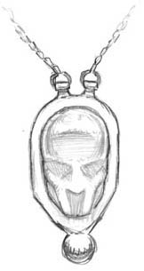 Pyahuso, the Faceless Periapt. Sketch by Pete Schlough